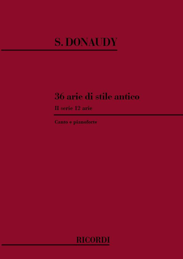 Stefano Donaudy: 36 Arie Di Stile Antico Ii Serie