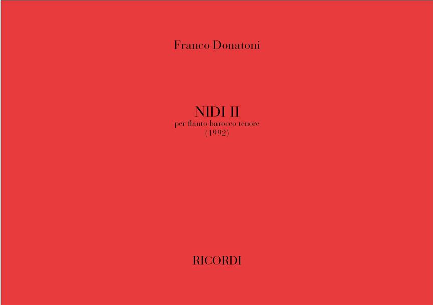 Nidi Ii(Per Flauto Barocco Tenore (1992))