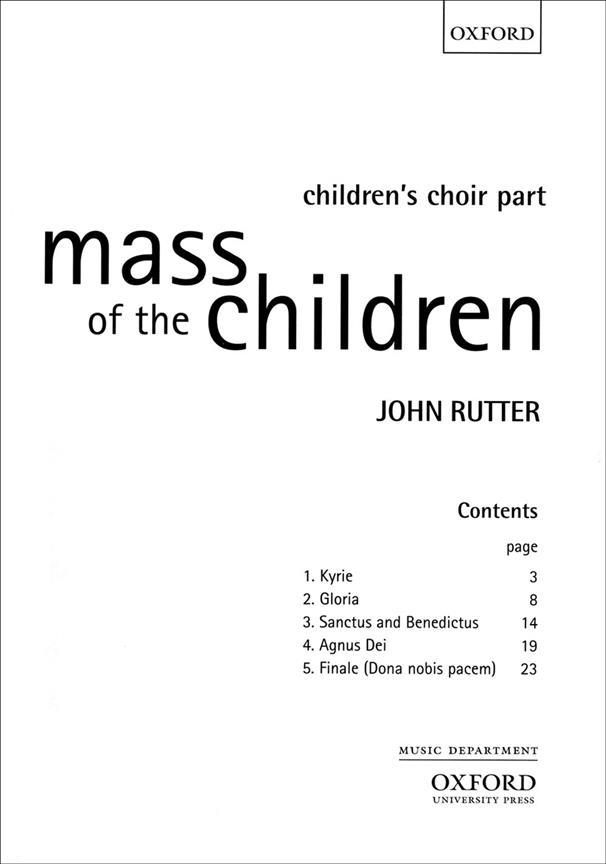John Rutter: Mass of the Children (Koorpartituur)