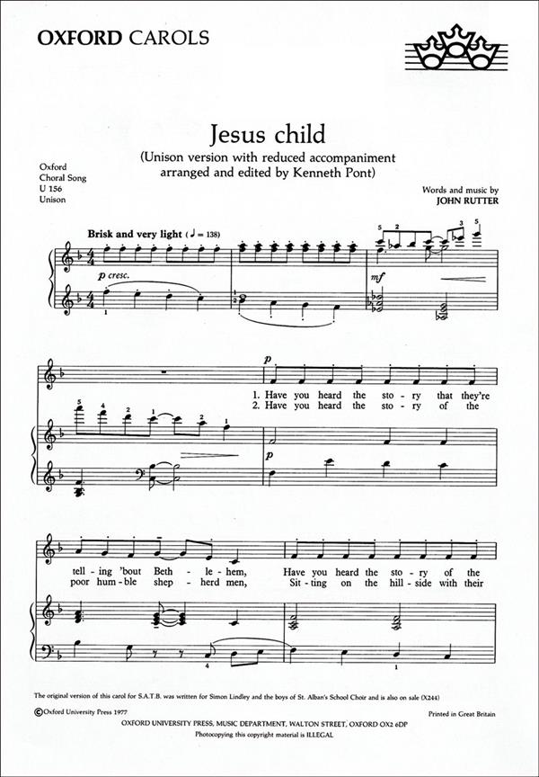John Rutter: Jesus Child (2-Parts)