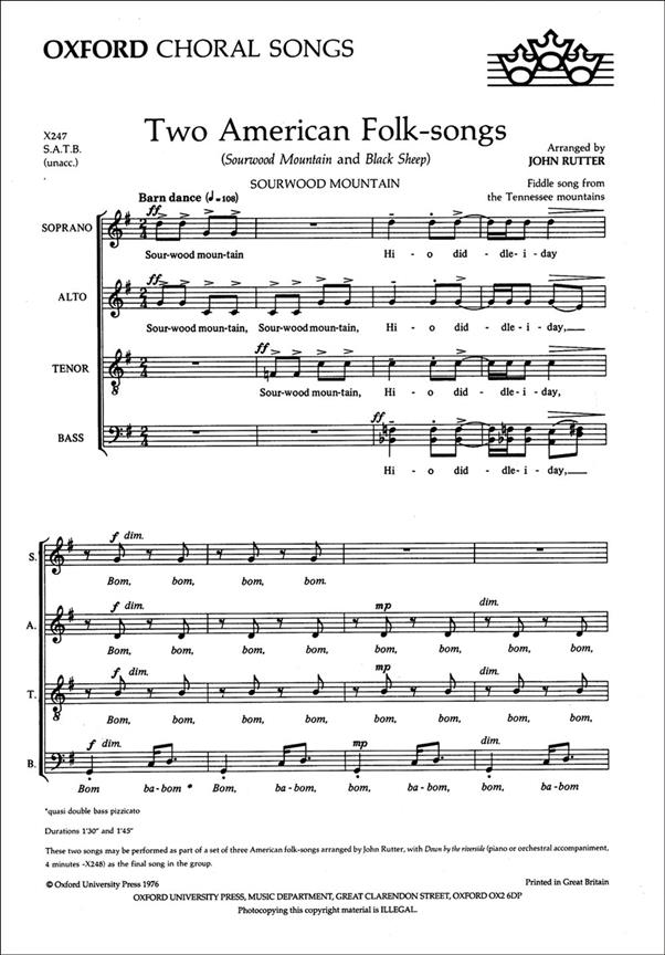 John Rutter: Two American folk songs