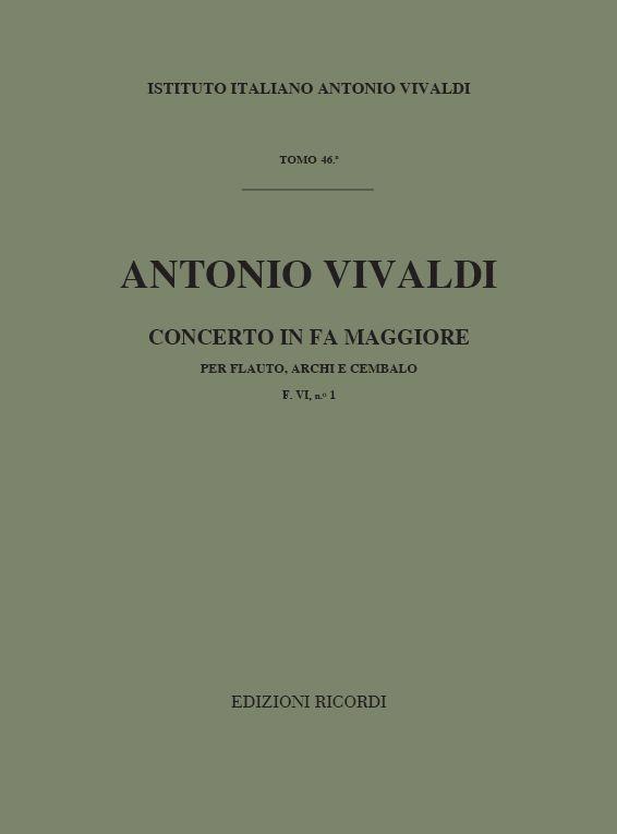 Concerti Per Fl., Archi E B.C.: In Fa Op. X N. 5