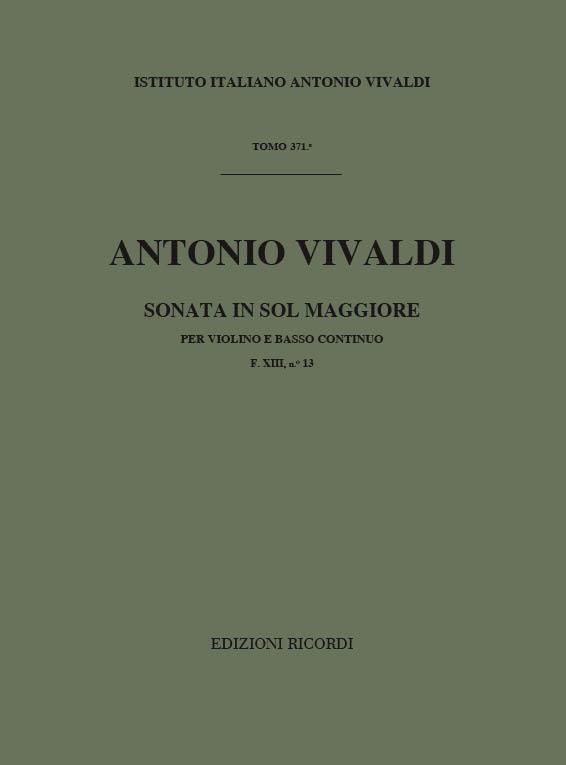 Sonata in Sol Maggiore (G major) Rv 25(F.Xiii-13 - Tomo 371)