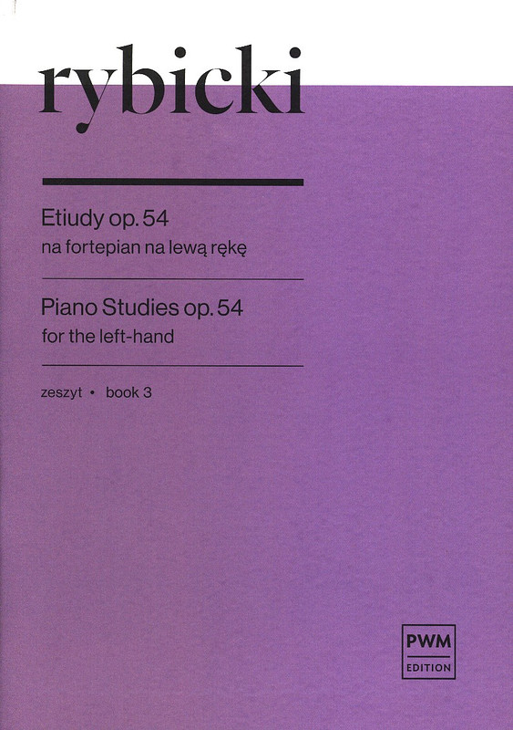 Rybicki: Left-Hand Studies Op. 54 For Piano Book 3