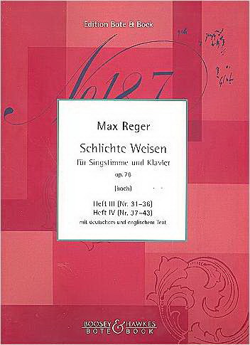 Max Reger: Simple Melodies op. 76 Heft 3/4