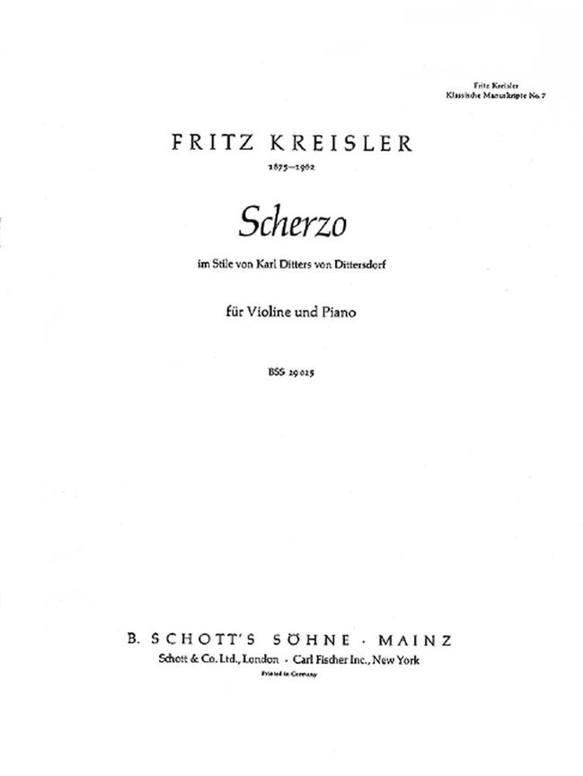 Kreisler: Scherzo