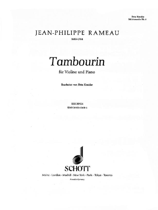Jean-Philippe Rameau: Tambourin