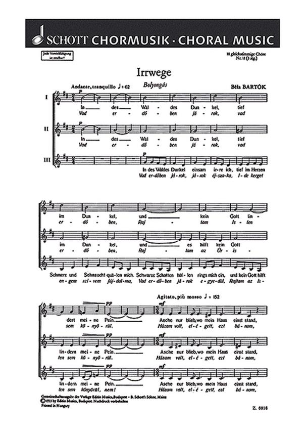 18 Chorlieder