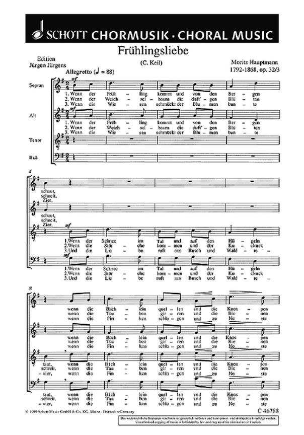 Sechs Chorlieder op. 32
