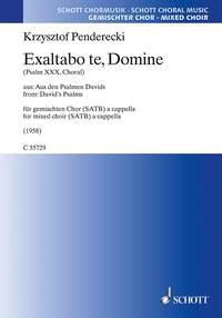 Krzysztof Penderecki: Exaltabo Te Domine (SATB)