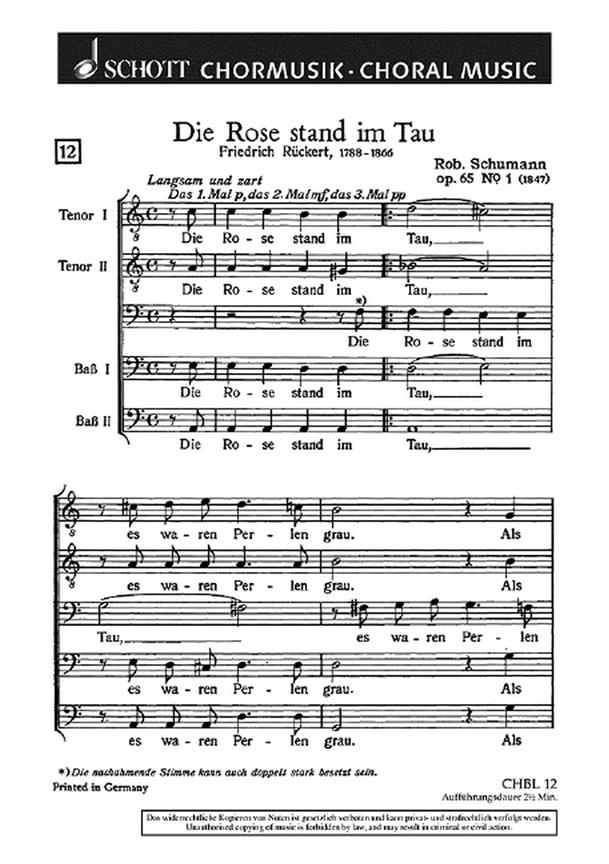 Die Rose stand im Tau op. 65/1