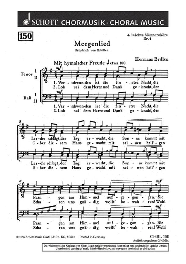 Vier leichte Mannerchore