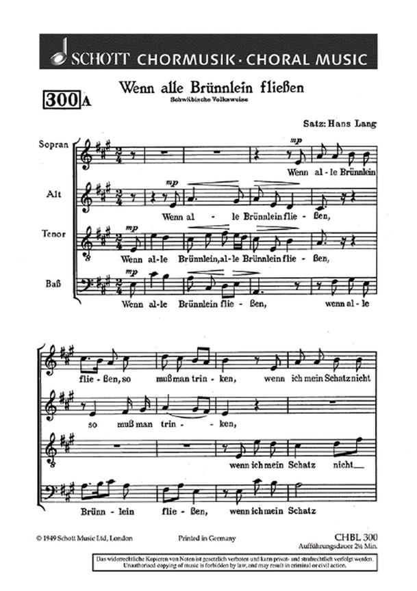 Wenn alle Brunnlein fliesen / Bona nox