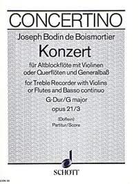 Joseph Bodin de Boismortier: Concert 03 G Opus 21