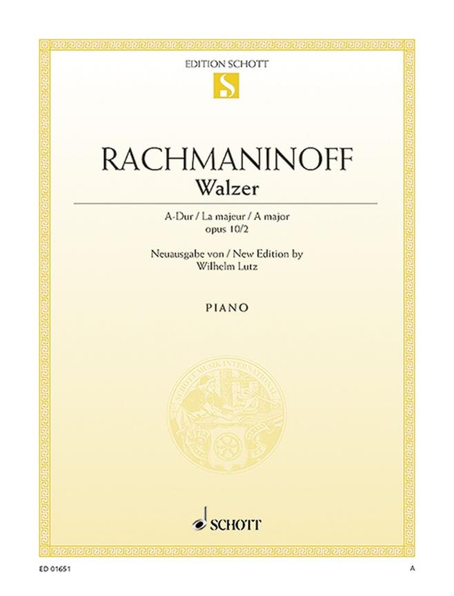 Rachmaninoff: Waltz A Major op. 10/2