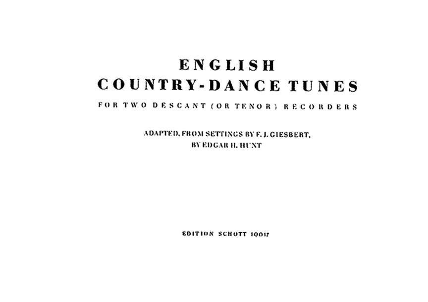 Hunt: English Country Dance Tunes