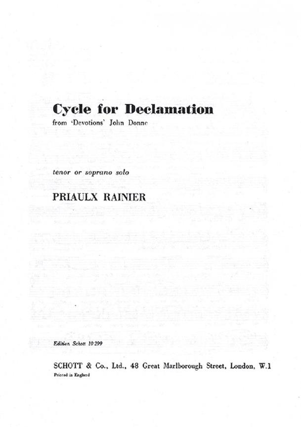 Cycle fuer Declamation