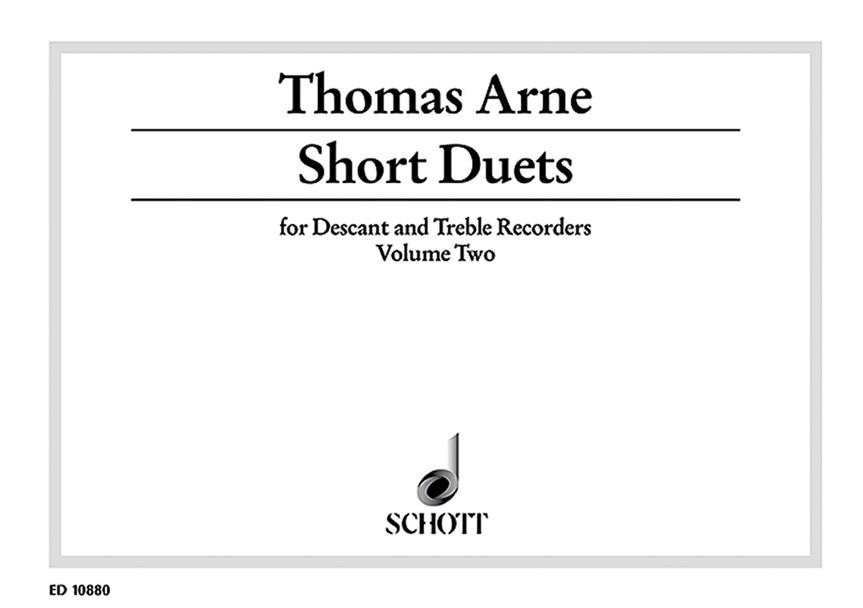 Michael Arne: Short Duets 2 Sabfl.