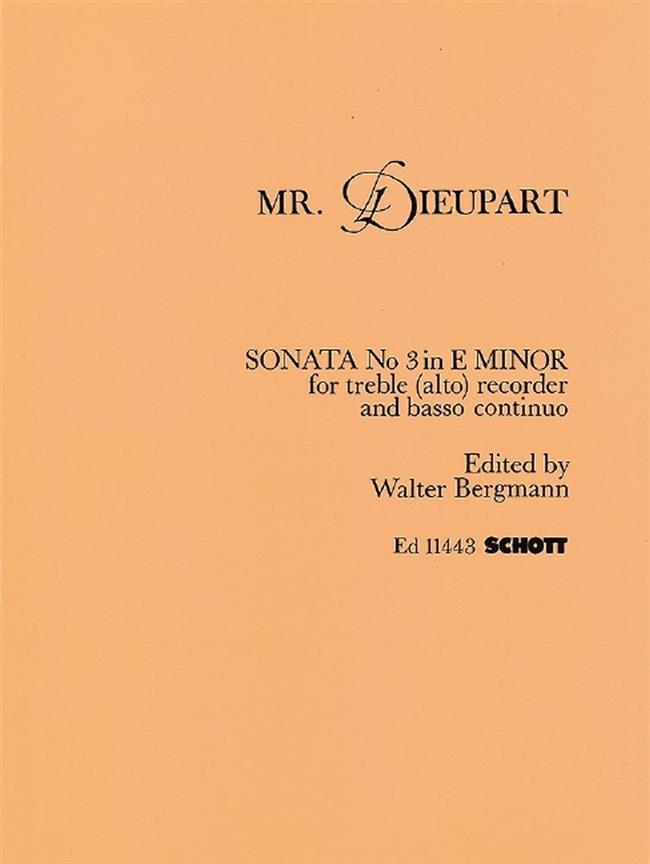 Charles Francois Dieupart: Sonata No. 3 E minor