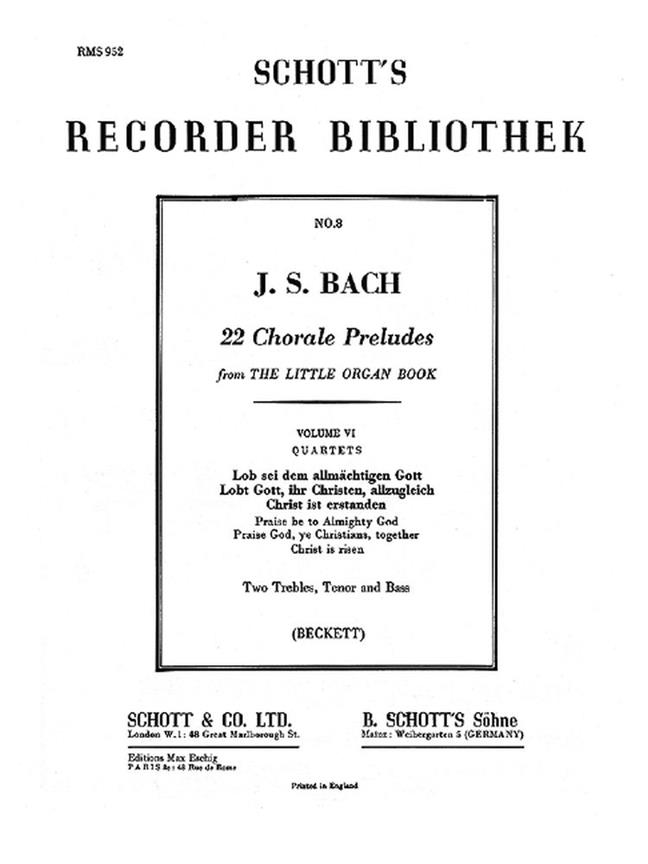 22 Chorale Preludes Vol. 6