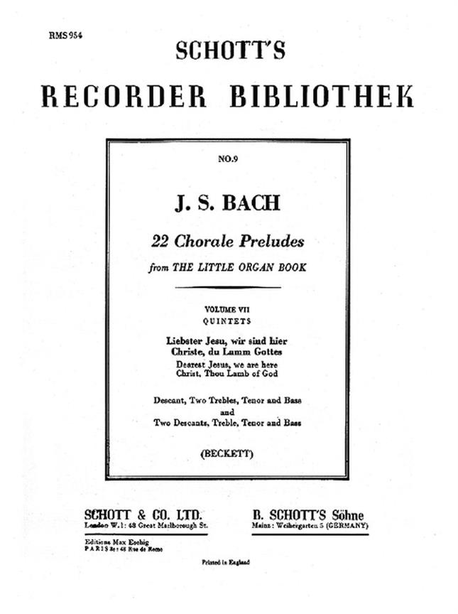22 Chorale Preludes Vol. 7
