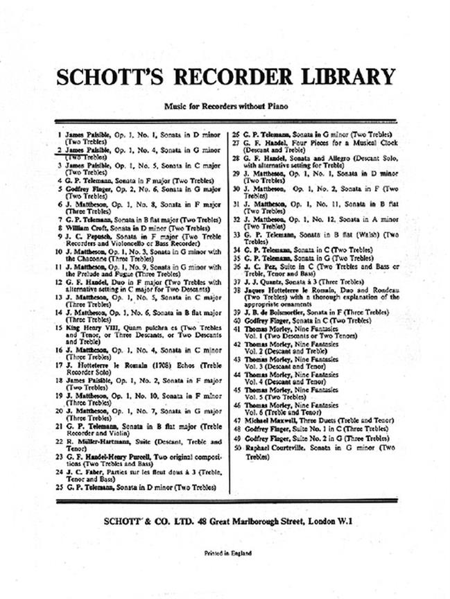 Paisible: Sonata in G minor op. 1/4