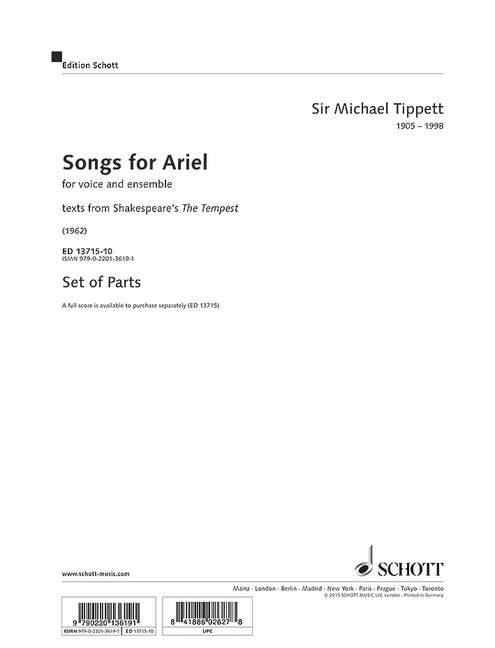 Sir Michael Tippett: Songs For Ariel