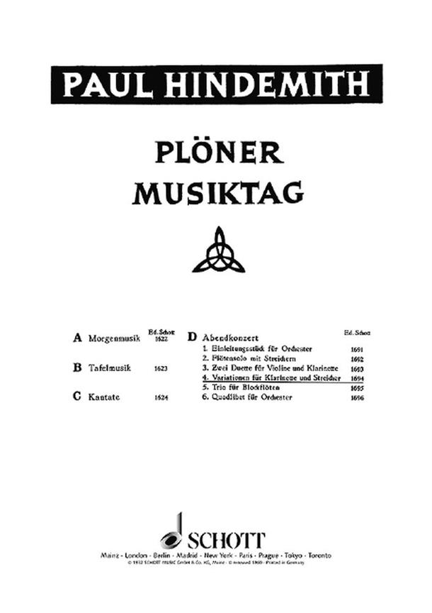 Paul Hindemith: Ploner Musiktag Abendkonzert 4