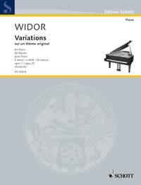 Widor: Variations sur un thème original op. 1 und 29