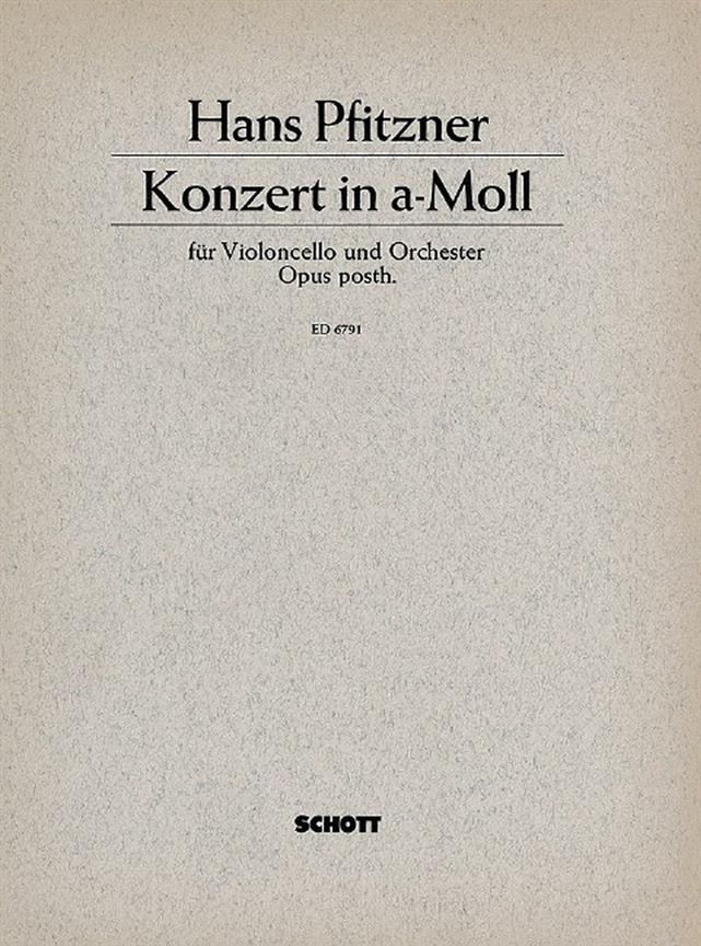 Pfitzner: Concert A Op.Posth.