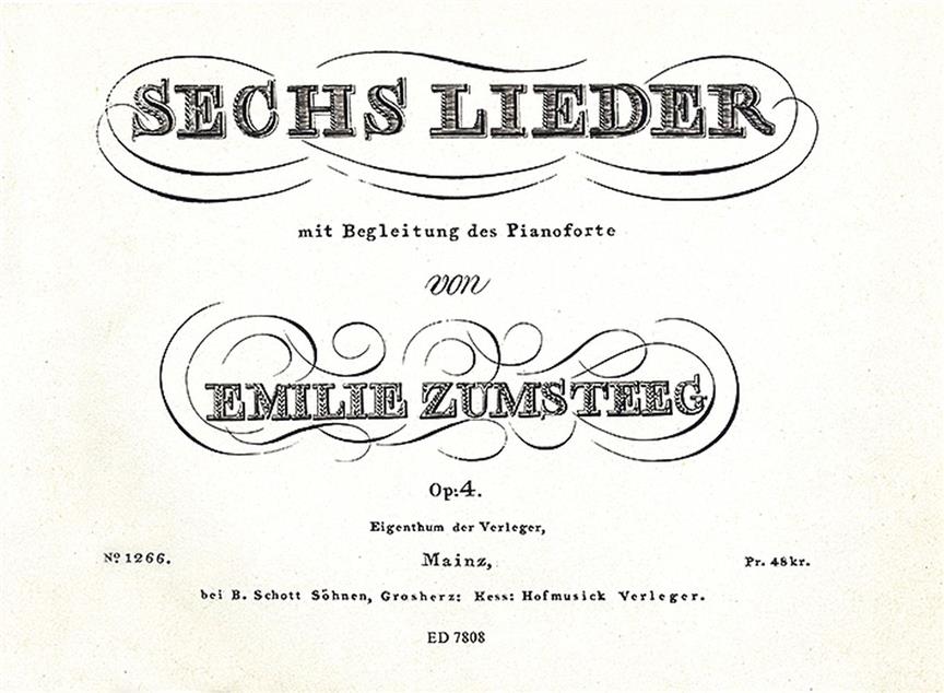 6 Lieder mit Begleitung des Pianofuerte op. 4