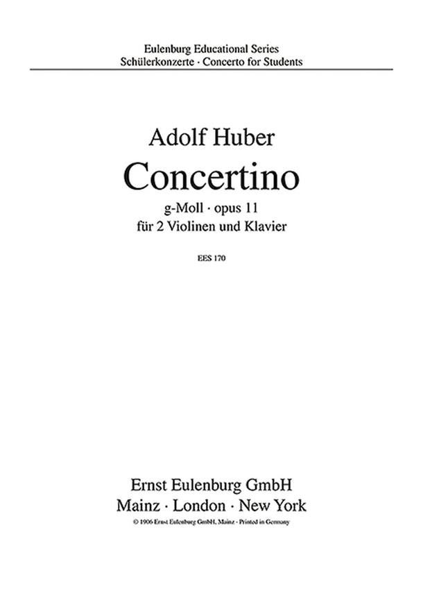 Huber: Concertino G Opus 11