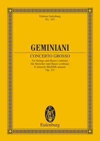 Geminiani: Concerto grosso E minor op. 3/3