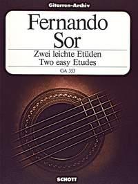 Fernando Sor: 2 easy Etudes aus op. 31 und op. 35
