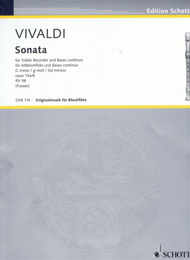Antonio Vivaldi: Sonata in G minor op. 13a/6 RV 58