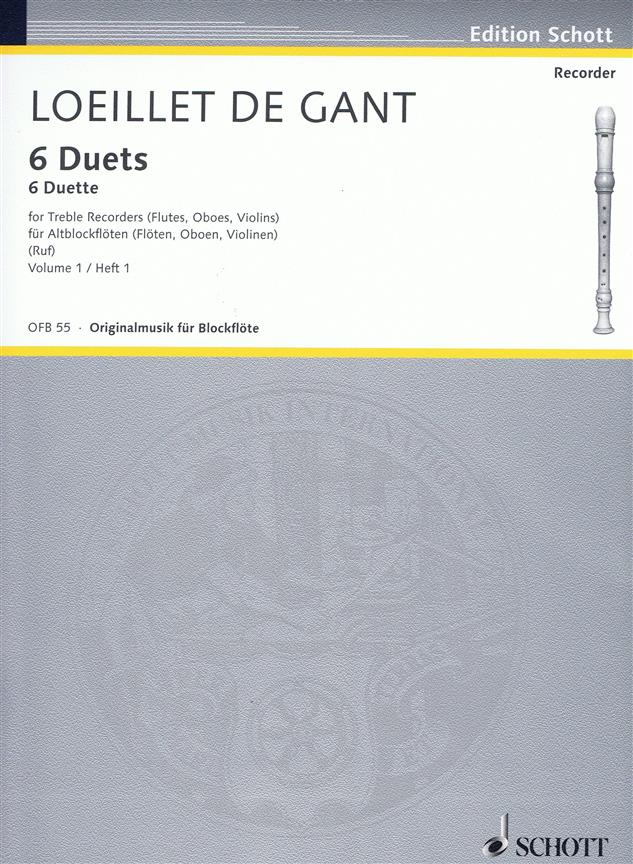 Loeillet de Gant: Six Duets Vol. 1