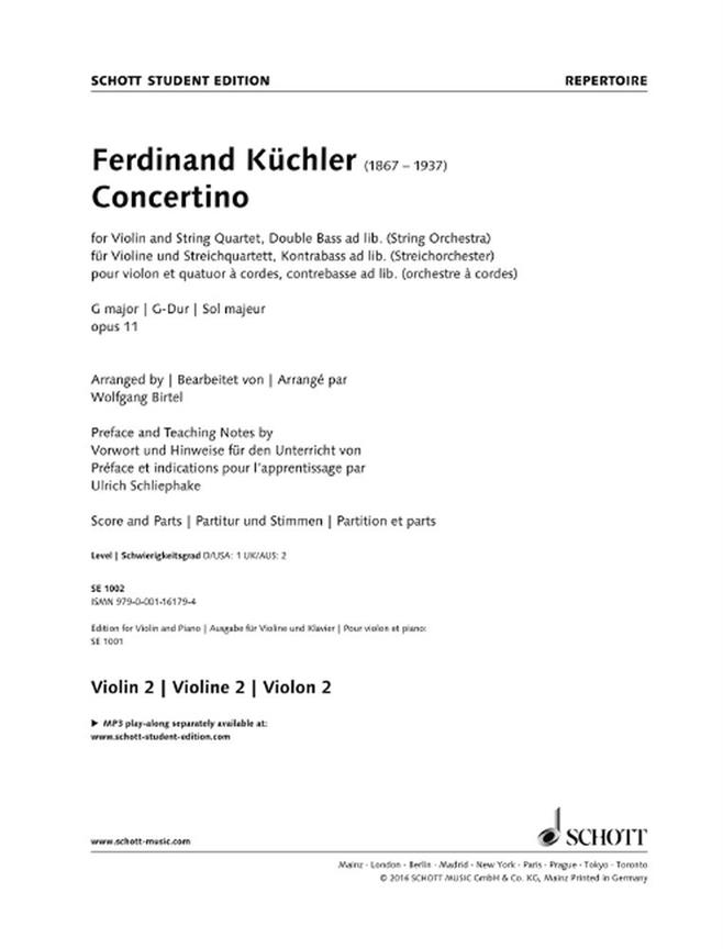 Kuchler: Concertino G-Dur Op. 11