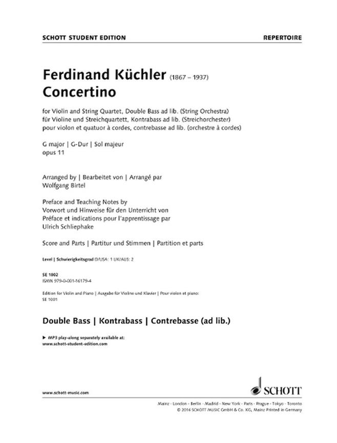 Kuchler: Concertino G-Dur Op. 11