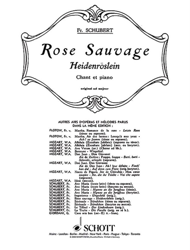 Heidenroslein op. 3/3 D 257