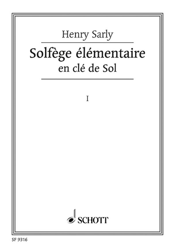 Solf?ge elementaire Vol. 1