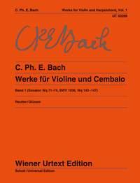 Bach, C.P.E: Works for Violin and Harpsichord Band 1