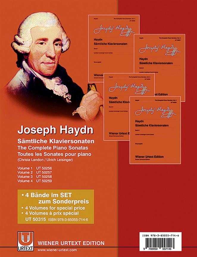 Joseph Haydn: Sämtliche Klaviersonaten - Komplettangebot V. 1-4