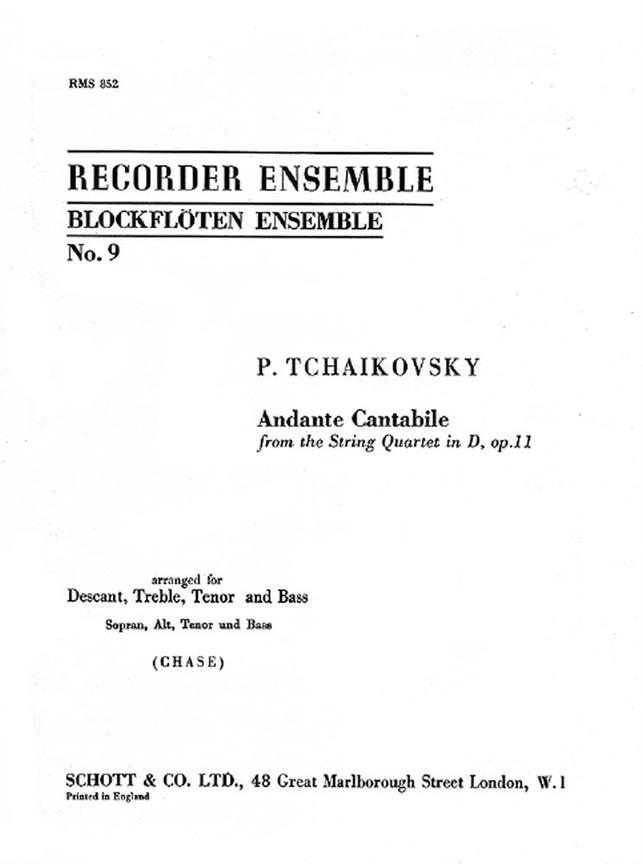 Pyotr Ilyich Tchaikovsky: Andante Cantabile