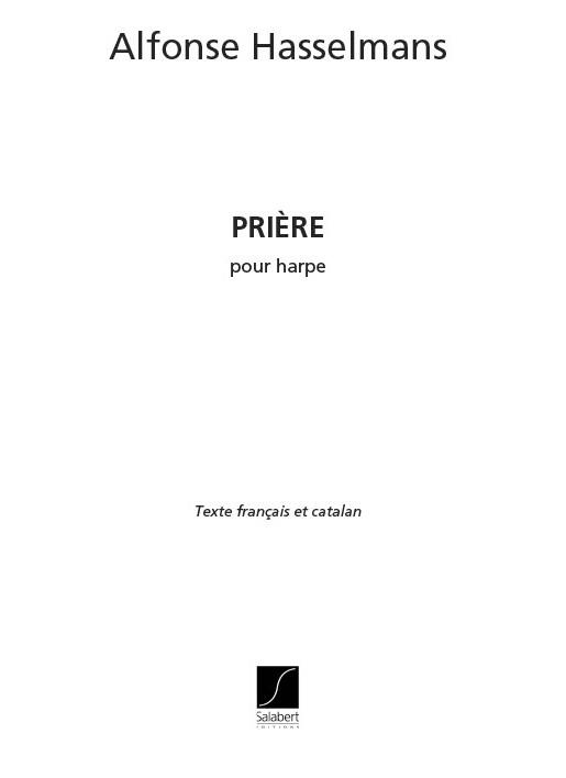 Alphonse Hasselmans: Prière