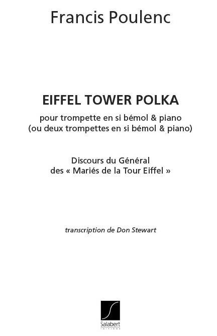 Francis Poulenc: Eiffel Tower Polka Pour Trompette Et Piano