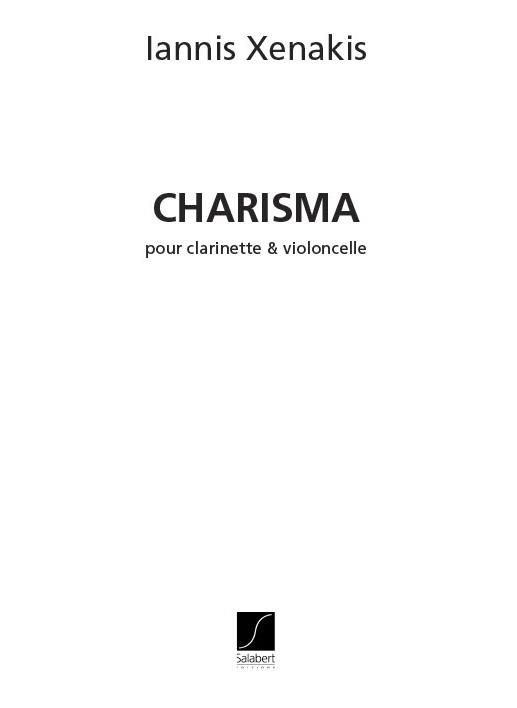 Iannis Xenakis: Charisma Clarinette Et Violoncelle