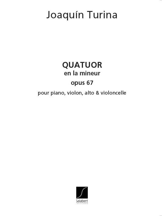 Quatuor Op.67 En La Mineur 