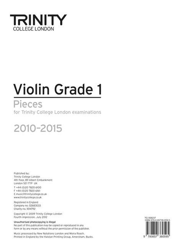 Violin 2010-2015. Grade 1 (part)