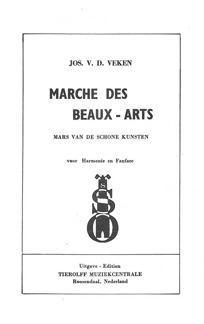 Jos van der Veken: Marche Des Beaux-Arts (Mars van de schone Kunsten)