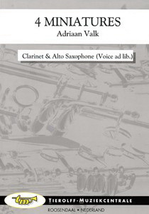 Adriaan Valk: 4 Miniatures, Clarinet & Alto Saxophone + Voice